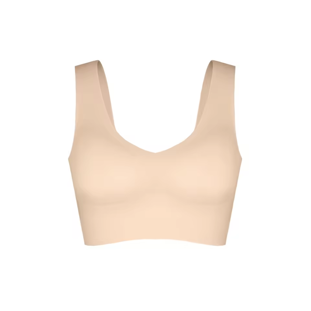 Seamless V-Neck Bra Tank – Built-In Support & Back Smoothing