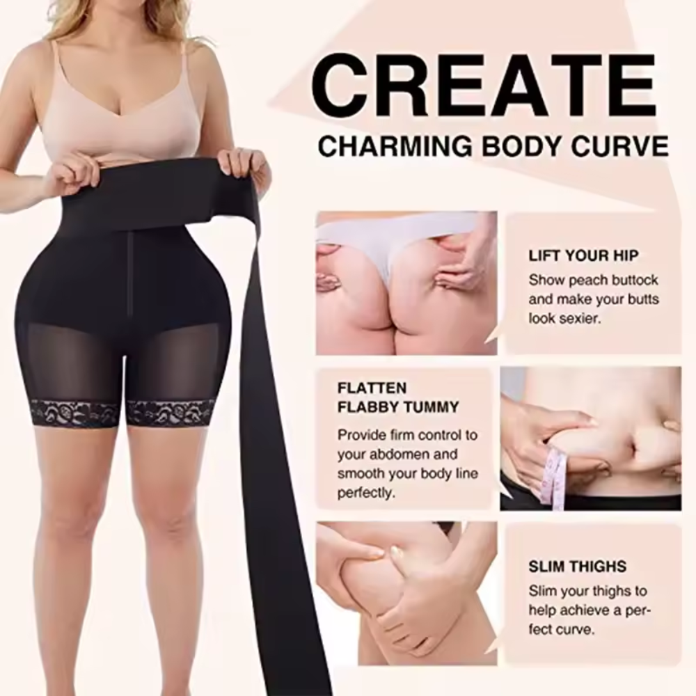 Waist Wrap Shorts Butt Lifter – Tummy Control & Slimming Waist Trainer