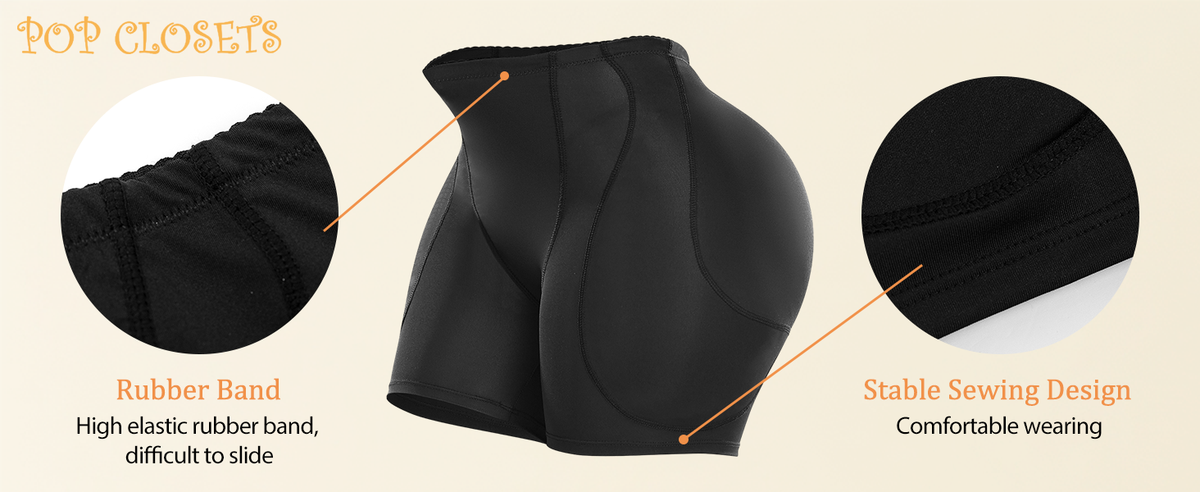 Women’s Padded Booty Lifter Shapewear – Removable 4-Pad Butt Enhancer & Tummy Control